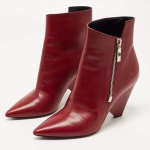 YSL Burgundy NIKKI BOOTS